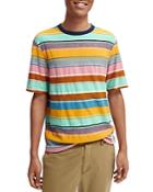 Scotch & Soda Organic Cotton Structured Stripe Tee