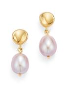 Bloomingdale's Cultured Freshwater Pink Pearl Drop Earrings In 14k Yellow Gold - 100% Exclusive