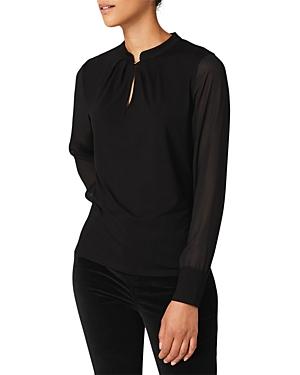 Hobbs London Margot Sheer Sleeve Top
