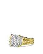 David Yurman Petite Wheaton Ring With Diamonds In Gold