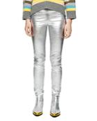 Zadig & Voltaire Pharel Deluxe Silver Leather Leggings
