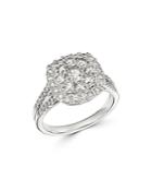 Bloomingdale's Diamond Halo Cluster Engagement Ring In 14k White Gold - 100% Exclusive
