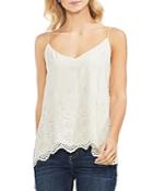 Vince Camuto Scalloped Eyelet Lace-up Top
