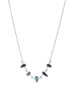 Meira T 14k White & Rose Gold Boulder Opal & Diamond Frontal Necklace, 16