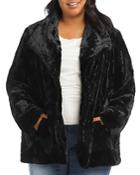 Karen Kane Plus Size Faux Fur Jacket
