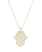Bloomingdale's Diamond Hamsa Hand Pendant Necklace In 14k Yellow Gold, 0.85 Ct. T.w, 18 - 100% Exclusive