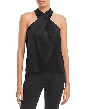 Generation Love Wisteria Sleeveless Silk Stretch Crossover Top