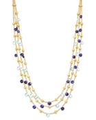 Marco Bicego 18k Yellow Gold Paradise Iolite & Blue Topaz Multi-row Collar Necklace, 16.5 - 100% Exclusive