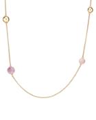 David Yurman 18k Yellow Gold Solari Kunzite, Morganite & Pink Opal Xl Station Chain Necklace, 36