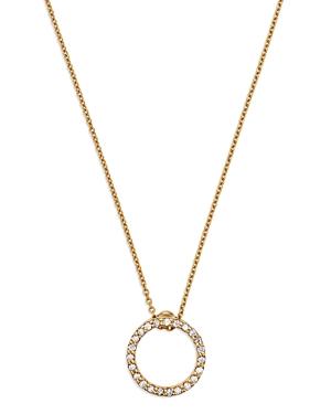 Roberto Coin 18k Yellow Gold Princess Tiny Treasures Extra Small Diamond Circle Pendant Necklace, 16