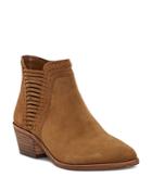 Vince Camuto Women's Pippsy Almond Toe Suede Low-heel Booties