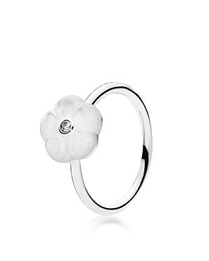 Pandora Ring - Sterling Silver, Cubic Zirconia & Mother Of Pearl Luminous Florals