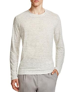 Vince Linen Feeder Stripe Crewneck Sweater