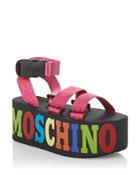 Moschino Women's Logo Tape Platform Sandals