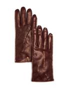 Bloomingdale's Cashmere Lined Whip Stitch Leather Gloves - 100% Exclusive