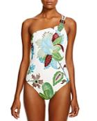Tory Burch Wisteria One-shoulder One Piece Swimsuit