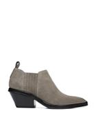 Via Spiga Women's Farly Pointed Toe Suede Mid-heel Ankle Booties