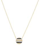 Bloomingdale's Black & White Diamond Disc Pendant Necklace In 14k Yellow Gold, 1.0 Ct. T.w. - 100% Exclusive