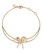 Hueb 18k Yellow Gold Romance Diamond Bow Bracelet