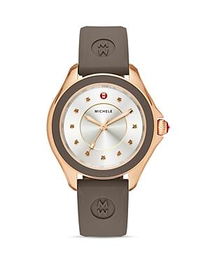 Michele Cape Topaz-studded Silicone Watch, 40mm