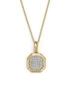 Kc Designs Diamond Pave Octagon Pendant Necklace In 14k Yellow Gold, .17 Ct. T.w.