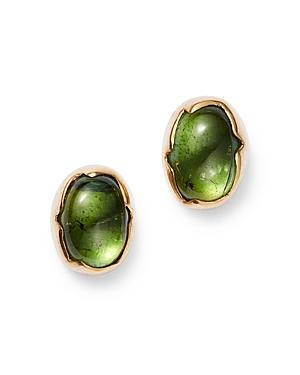 Annette Ferdinandsen Design 18k Yellow Gold Peridot Egg Stud Earrings