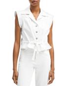 7 For All Mankind Sleeveless Belted Shirt