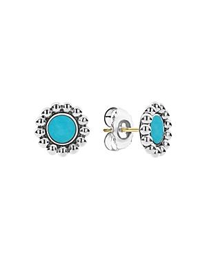 Lagos Sterling Silver Maya Turquoise Stud Earrings