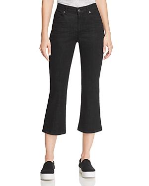 Eileen Fisher Cropped Bootcut Jeans In Black