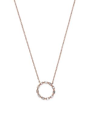 Bloomingdale's Diamond Baguette Circle Pendant Necklace In 14k Rose Gold, 0.25 Ct. T.w. - 100% Exclusive