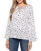 Belldini Animal Print Bell Sleeve Top