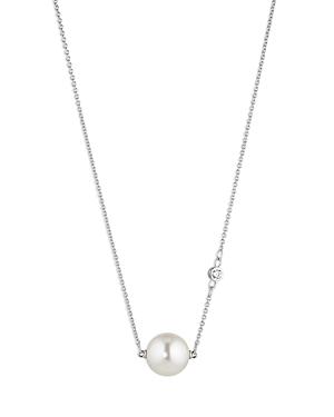 Nadri Cubic Zirconia & Mother Of Pearl Long Pendant Necklace In Silver Tone, 24-26