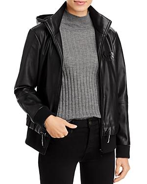 Karl Lagerfeld Paris Hooded Bomber Jacket