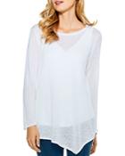 Nic+zoe Asymmetric Knit Top