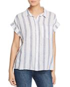 Velvet Heart Short-sleeve Striped Shirt