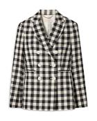 Tory Burch Linen Gingham Blazer