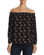 4our Dreamers Floral-print Off-the-shoulder Top