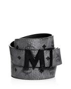 Mcm Claus Matte Logo Buckle Reversible Belt