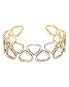 Marina B 18k Gold Trina Diamond Openwork Cuff Bangle Bracelet