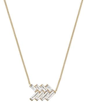 Michael Kors Chevron Pendant Necklace, 16