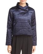 Eileen Fisher Silk Cropped Puffer Jacket - 100% Exclusive