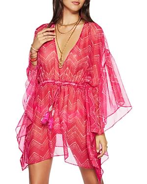 Ramy Brook Anora Chevron Caftan Swim Cover Up
