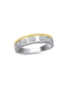 Men's Diamond 14k White And Yellow Gold Band, 0.50 Ct. T.w. - 100% Exclusive