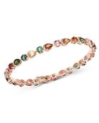 Bloomingdale's Multicolored Tourmaline & Diamond Bracelet In 14k Rose Gold - 100% Exclusive