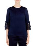 Ted Baker Cottoned On Frolta Lace-sleeve Top