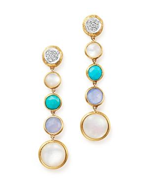 Marco Bicego 18k Yellow Gold Jaipur Multi Stone Drop Earrings With Diamonds - 100% Bloomingdale's Exclusive