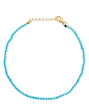 Argento Vivo Gemstone Beaded Flex Bracelet In 14k Gold Plate