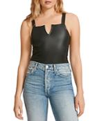 Bb Dakota Faux Leather Tank Top