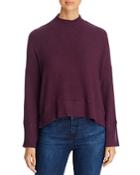 Red Haute Mock-neck Cropped Sweater
