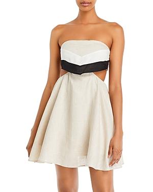 Staud Lourdes Color Block Cutout Dress